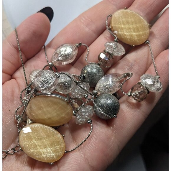 Y2K Style Gemmed And Beaded Opera Length Station Necklace - Picture 5 of 10